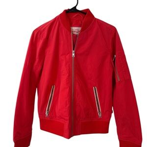 Levi’s Pink/Red Bomber Jacket- women’s small